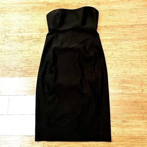 NWT! J. Crew strapless black empire waist cocktail lined zip-up dress. Size 4